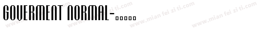 Goverment Normal字体转换